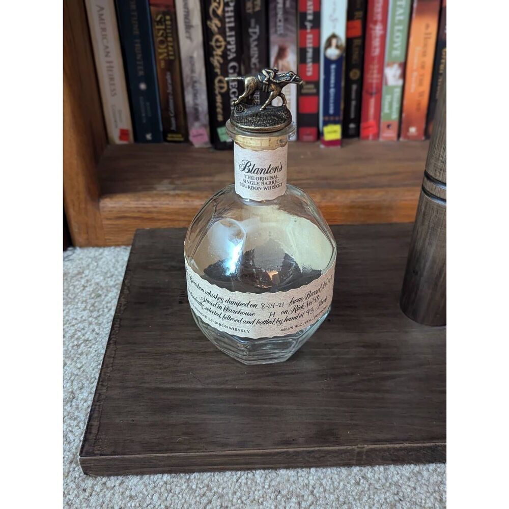 Blanton's Single Barrel Bourbon Whiskey Empty Bottle 750ml Horse Cork L
